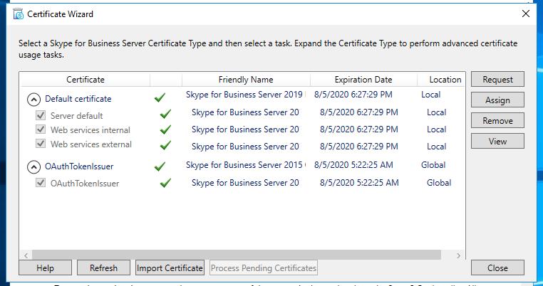 Here Certificate Assignment wizard will bounce back to Certificate Wizard window and here you should see all