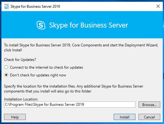 Administrative Tool Installation Just to start with, please mount the Skype for Business 2019 Preview server iso. If you have not already downloaded, you may find it here http://download.microsoft.