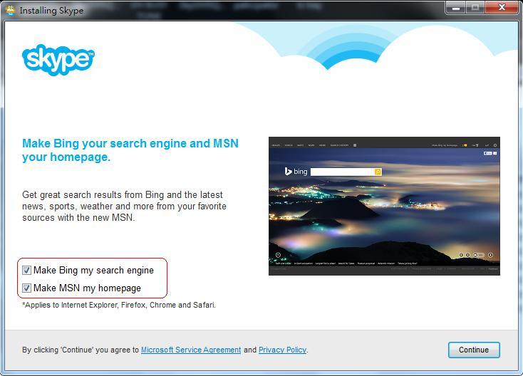 5. After installation is complete, Skype will ask for account