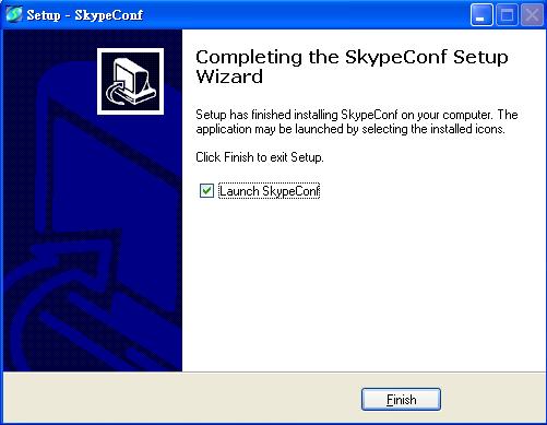 12. If user chooses to launch SkypeConf in previous step, Skype will invoke one warning window as below figure.