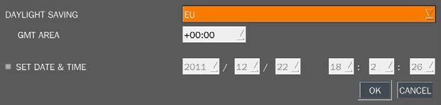 LANGUAGE DATE FORMAT SET DATE&TIME Select the display language using the control button ( ). Once a language is selected, the display language changes.