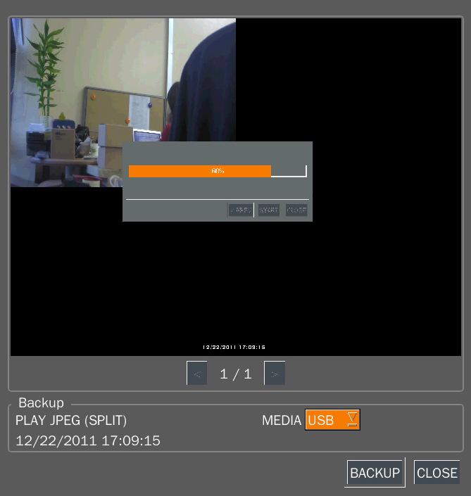 Figure 6.3.1. Archive Search Screen 6-4. Playback of Backup Video H.264 format: H.