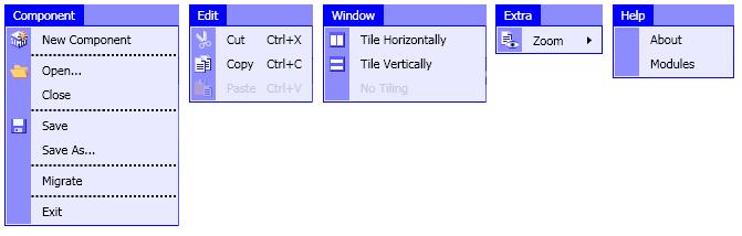 Uer interface Figure 3 4: The menu in the CTE menu bar Frequently ued function are alo provided on the toolbar.