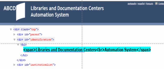 Configuring the CSS The heading is identified in the XHTML code at <div id= identification > Figure 13 Localization of the title in the XHTML code After the heading is replaced at the ABCD-Site
