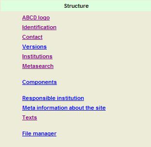 Figure 15 An example of margin change on the heading Institutions The field Institutions presents the names, logos and links (when available) of the institutions responsible for the ABCD-Site Site.