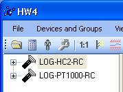 Page 11 f 18 5 HW4 Device Tree When HW4 has detected ne r several wireless data lggers each device appears as an icn in the left pane f the HW4 main screen.