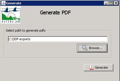 In the next window, choose a folder where the exported files should be saved by clicking Browse and selecting a folder. Click Generate to start exporting the sites.