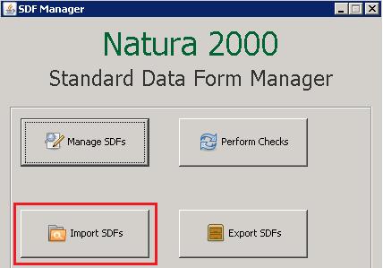5 Import sites from MS Access or XML-files To import existing SDFs from a Microsoft Access database or an XML-file, from the main menu select Import SDFs In the Import editor window, first select the