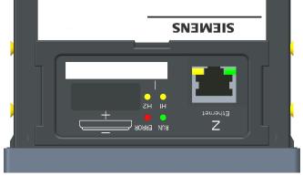 6 Connection Principle 6.2 Ethernet Interface 6.2 Ethernet Interface The Ethernet interface Z is located on the top side of the SENTRON PAC5100/5200.