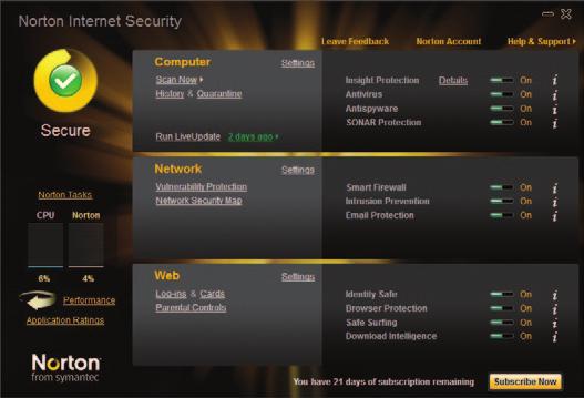 Installing Norton Internet Security 2010 Option A: If you have already activated your Norton Internet Security 2010 trial.