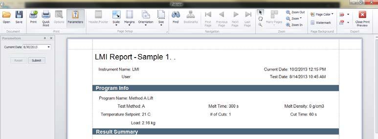 How to View, Print, or Save Reports Show Reports allows the user to view the results of the test, Print the results of the test, or Save the