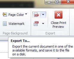 There is however an option to save to PDF, HTML, Excel, text file or image file. 1.