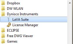 Logging into LaVA Suite 1. Select LaVA Suite from the Programs/Dynisco Instruments/LaVA Suite 2. Login to the software using the default user names and passwords located in the ReadmeLaVA.txt file.