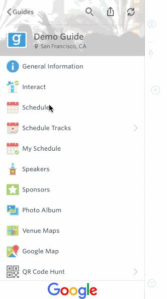 These indicate schedule tracks, which are tags for sessions according to topic, intended audience, etc.
