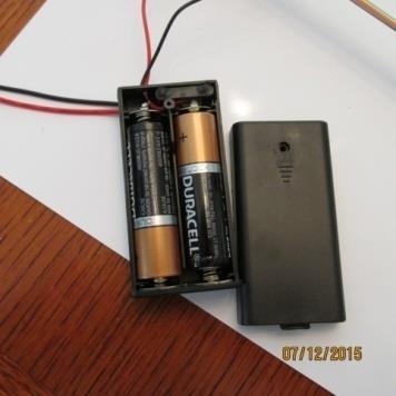 You may now insert 2 AA cells into the battery box attach the JST connector and the