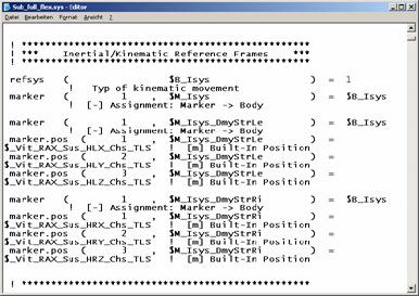 geometry Scripts to generate SIMPACK source code SIMPACK Simbeam Modell automated generation of
