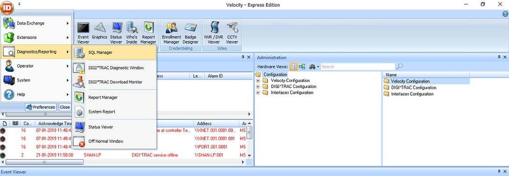 Database Changes for Velocity Web Service Client The Registry table must have the