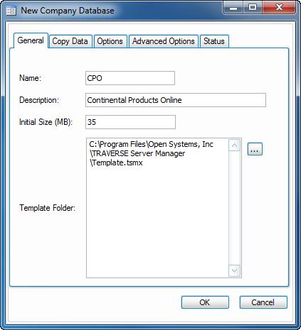 Adding a Company Use the New Database function to create a new company database. To create a new company database, right-click on TRAVERSE or any company database and select New Database.
