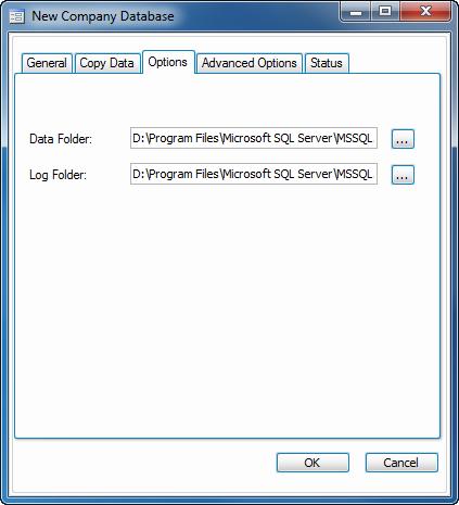 TRAVERSE Server Manager copies only the setup information, not data such as open invoices and history.