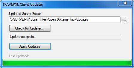 If there are updates available, the dialog box will display the message Updates available.