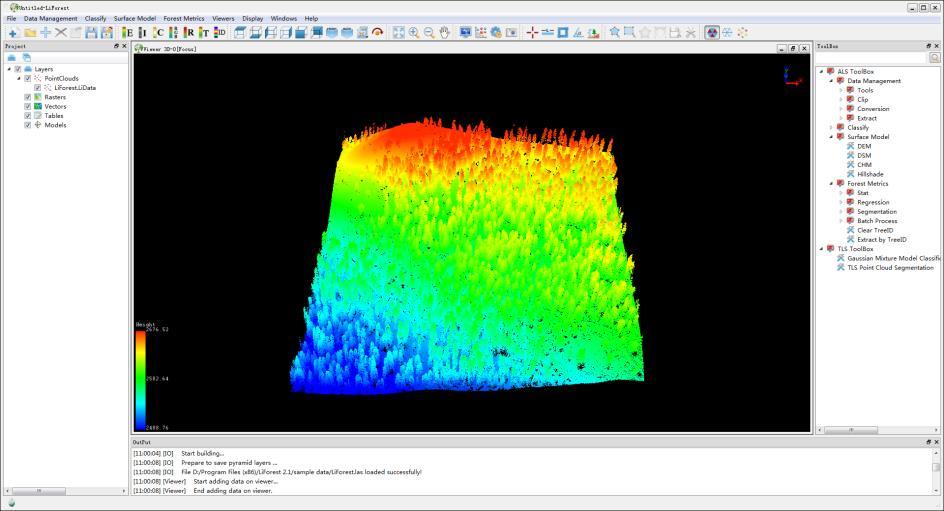 Figure 1 Point cloud data for site 1 Site 2 is UAV data captured by Li-Air, the