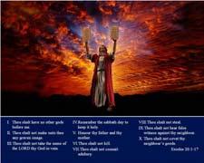 50 5x7 Order #TC1-5 Moses Ten Commandments #2 Color laser print available