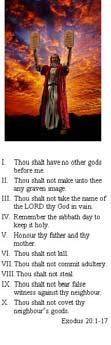 Bookmarks Moses Ten Commandments