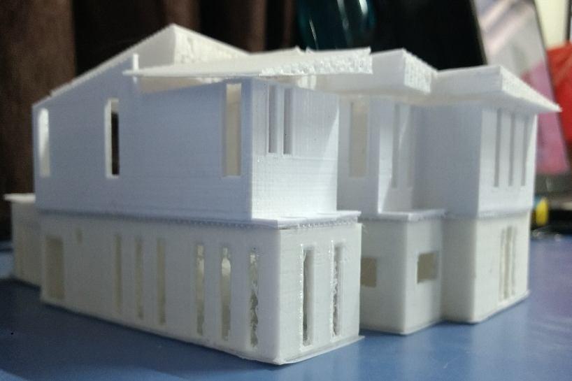 Figure 12b: During Printing 7) After Completion of Printing, Model will be done as like given below Figure 48: 3D Building model after printing VIII.
