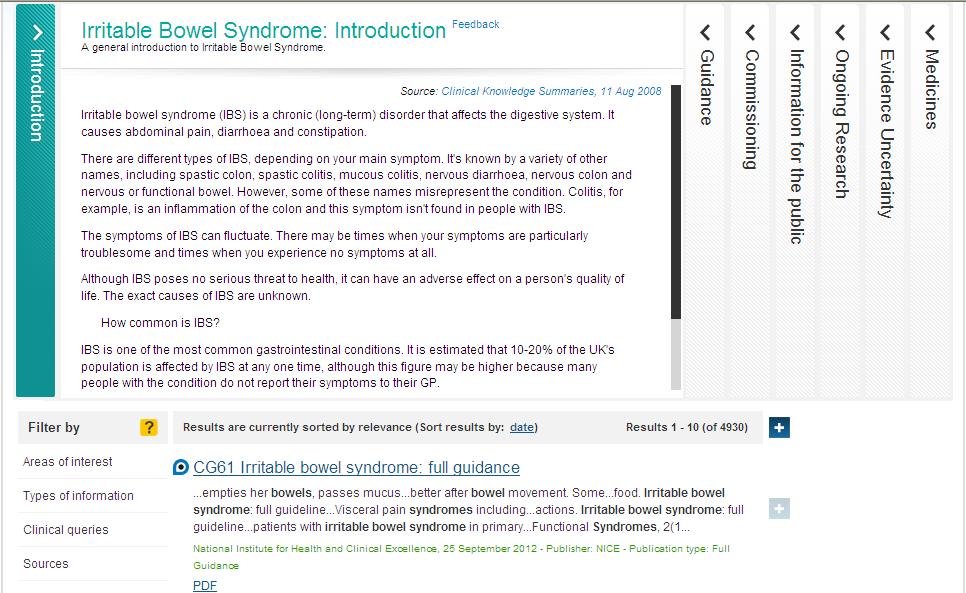 A Z of Topics The A Z of topics gives a browseable A - Z list of clinical and public health topics.