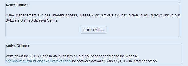 The Software Activation / Upgrade web page pops up 3. Input CD Key & Click Submit.
