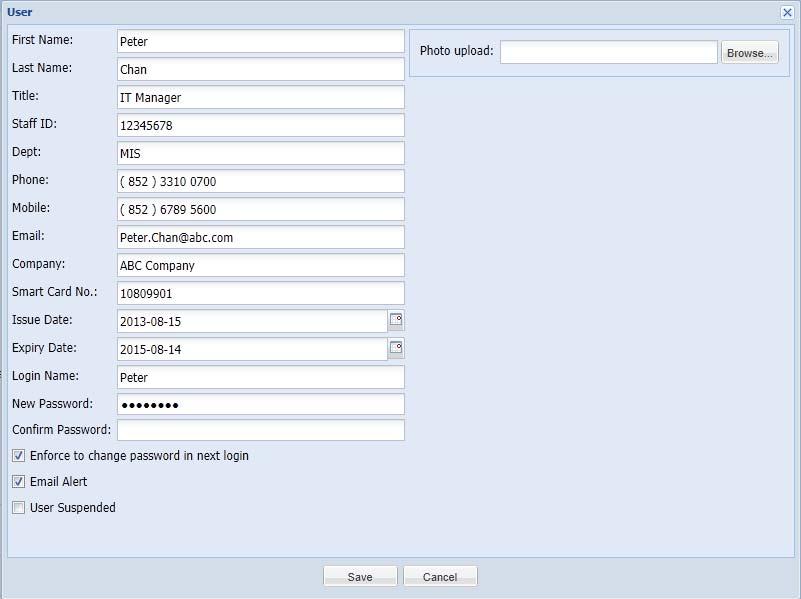 < 10.4 > User Setup - To build a user list. Afterward, you can use the list to build the user group. - Each user has his own login name & password for remote system login.