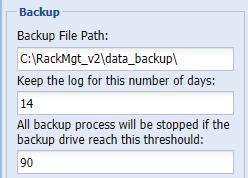 < 11.1 > Backup & Restore Backup You can set - the backup path of device confi guration & system setting - the time period the system & event log kept in the
