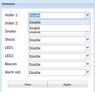 < 12.1 > Individual Cabinet Devices Enable & Disable 5. Click Edit in Sensors pane 6. Disable if no sensors connection ( default : disable ) OR Enable if sensor connected 7. Click Apply to fi nish 8.