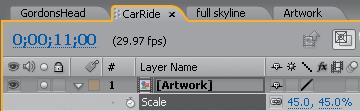 6 Select the Artwork layer in the Timeline panel and choose Layer > Blending Mode > Darken.