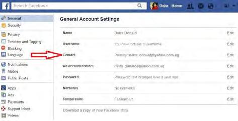 Delete an Existing Email Facebook will not allow the removal of an email if it is the primary email or it is the