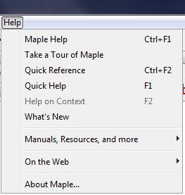 mw identifies your file as a Maple worksheet. You should save your work often so that you will not lose too much of it in case the computer crashes.