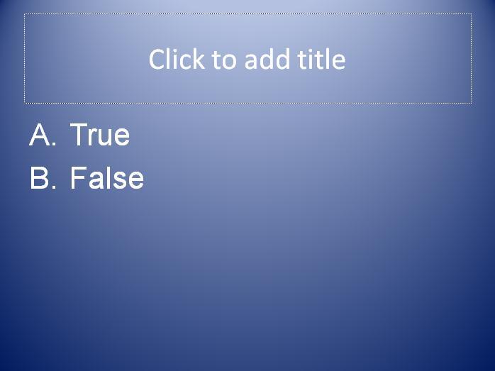 2. Click the True/False button and an option menu will pop up. Click one option and a new slide will be added. 1.3 Question Setting Question Setting window has two parts, hidden by the button.