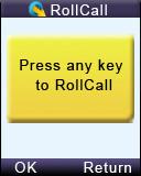 c) Rush Quiz or Roll Call Screen: This appears when the instructor has selected the Rush Quiz or Roll Call activity modes.