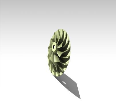 Aluminium alloy-2219 Fig 4 after merging the blades Fig 7 Meshed impeller