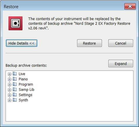 6 Nord Sound Manager ORGANIZE THE PROGRAM PARTITION By using drag and drop, you can organize the content of the Program partition(s). 1 Make sure that Organize is turned on in the View menu.