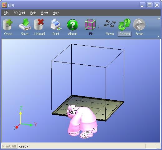 5. View the model Observe the model on the window and use the mouse to