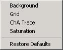 selected item. Selecting "Restore Defaults" resets all colour settings to the original colours. Text Labels Selecting Text Labels will check or un-check the text labels option.