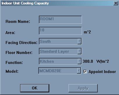 o o o o o o Room Name: This allow user to determine the name of the room Area The software will calculate the suitable model base on the area of the room.