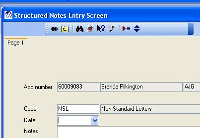 The search window will close and you will be taken back to the notepad entry screen.