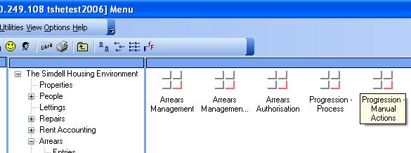 From the list of files in the Contents of menu : Arrears field using your mouse double click on the Progression Manual Actions file The Details screen will be displayed as below