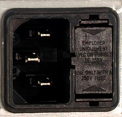 Industry-Standard XLR Wiring AC Power-Entry and Fuse Module XLR pin 2 = + Audio Out XLR pin 3 = - Audio Out XLR pin 1 = Cable Shield Caution: If the balanced XLR outputs are wired to an unbalanced