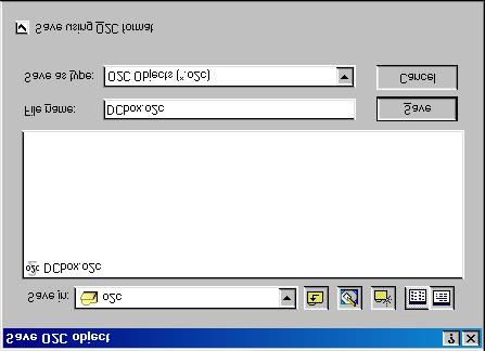 Loads a new object. Enter the object s file name in the dialog box. This may not be available if an Internet page owner will not allow you to save the o2c object.