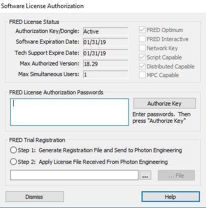 Page 2 of 26 To authorize your license for FRED MPC, take the following steps: 1. Copy the two rows of hex authorization codes and paste them into the FRED License Authorization Passwords text box. 2. Press Authorize Key.