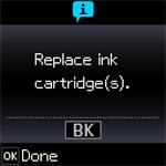 Select Maintenance, then select Ink Cartridge Replacement and press the OK button. 2.