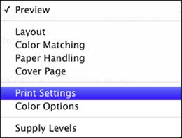 7. Select any application-specific settings that appear on the screen, such as those shown in the image